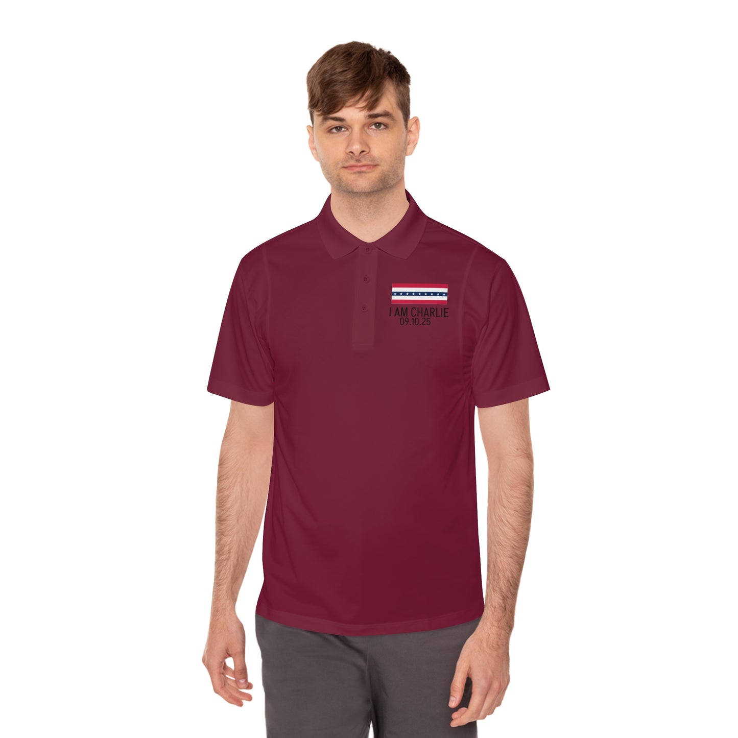 I AM CHARLIE Men's Sport Polo Shirt