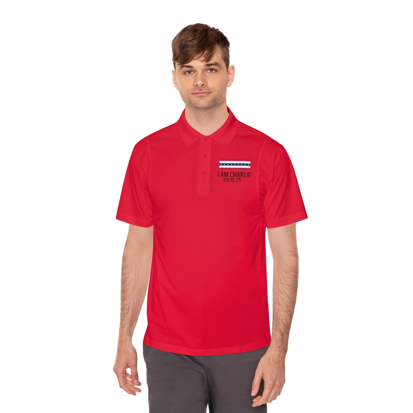 I AM CHARLIE Men's Sport Polo Shirt