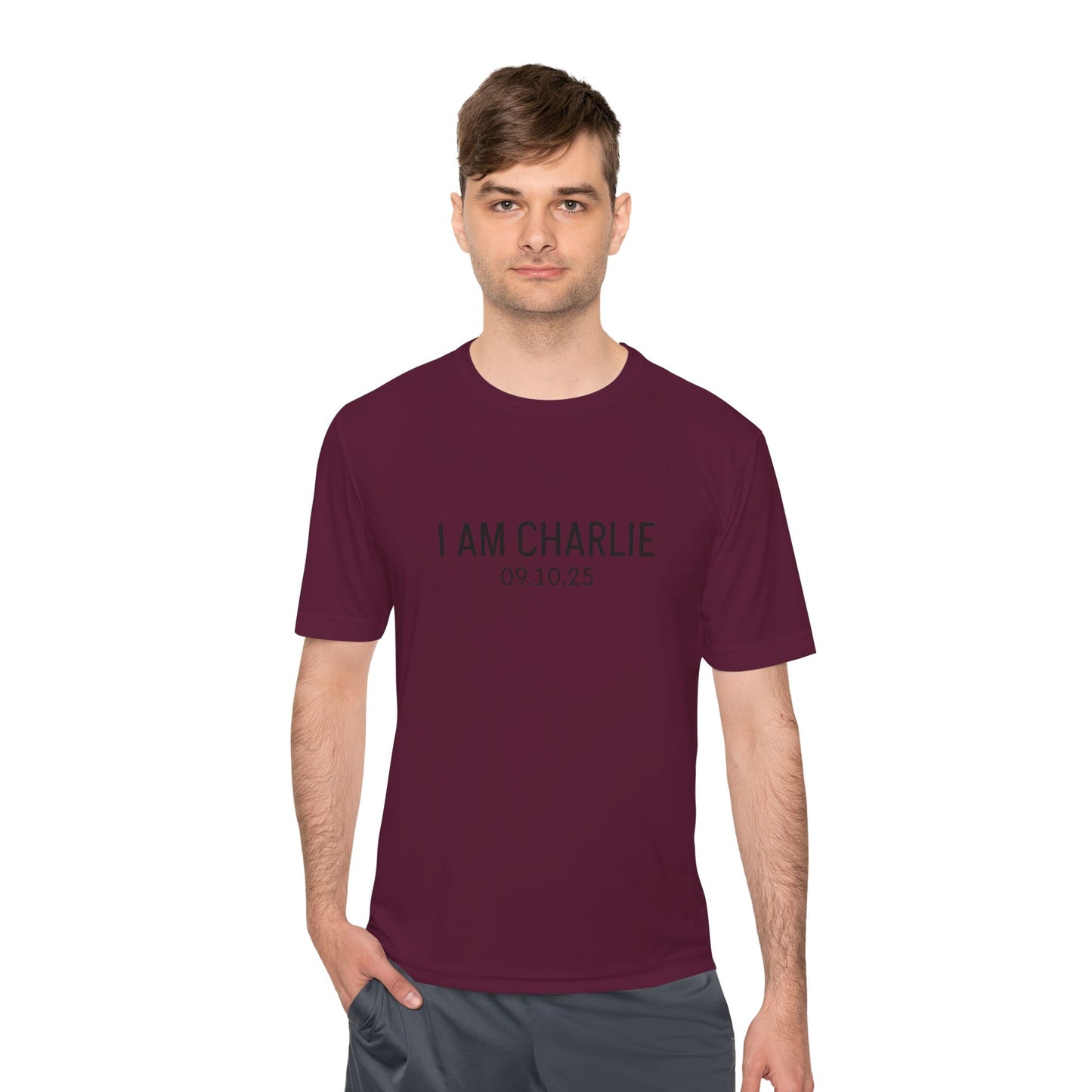 I AM CHARLIE Unisex Moisture Wicking Tee