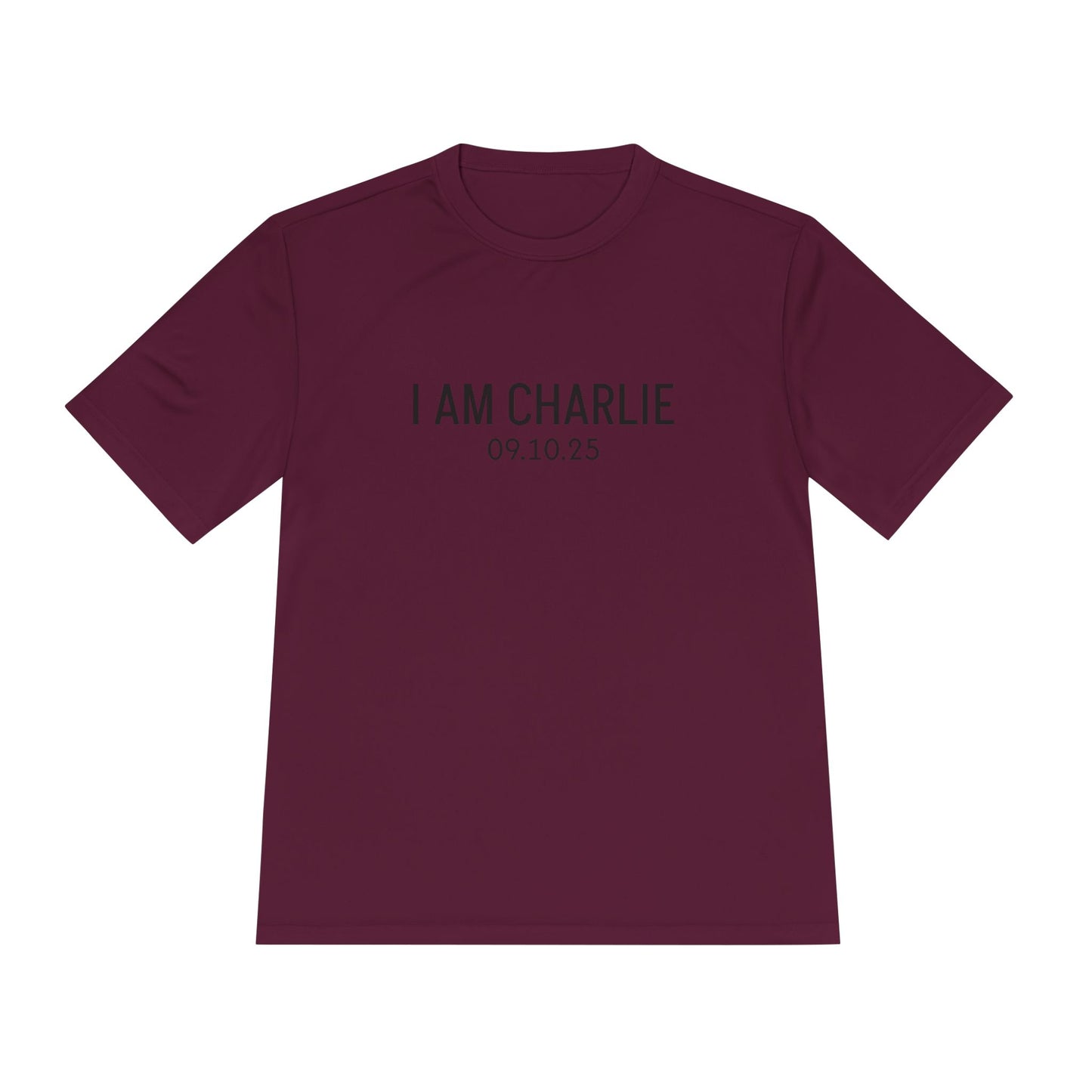 I AM CHARLIE Unisex Moisture Wicking Tee